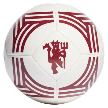 Fotbalový míč Adidas Manchester United FC Club 3RD bílá/červená UK 5