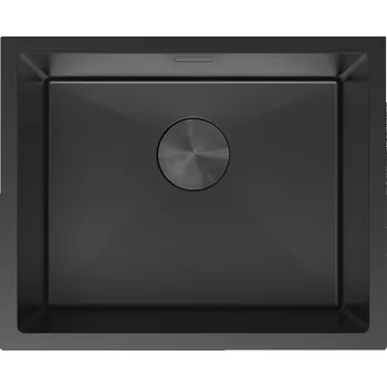 Granitový dřez Mexen Trixo kuchyňský dřez nerezový 1-komorový 540 x 440 mm, černý - 6414541000-70 Ocelové dřezy