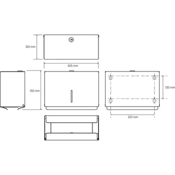 Zásobník na papírové ručníky Bemeta zásobník na papírové ručníky, nerez mat (101003045)