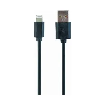 Datový kabel GEMBIRD CABLEXPERT Kabel USB 2.0 Lightning (IP5 a vyšší) nabíjecí a synchronizační kabel, 1m, černý