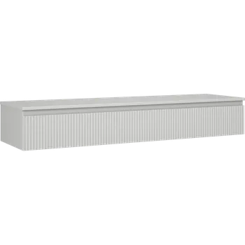 Koupelnový nábytek Mexen Rivel koupelnová skříňka pod umyvadlo 160 cm s deskou, 1 zásuvka, drážkovaná, šedý mat - 91A20-16023-1-BFC62 Koupelnové skříňky