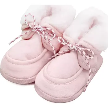 Capáčky Zimní kojenecké capáčky New Baby růžové 3–6 měsíců