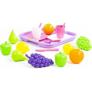 Dětská kuchyňka Polesie Quality Toys Sada nádobí s ovocem na tácku 2ů.