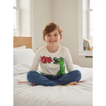 Chlapecké oblečení Sinsay - Dvoudílná pyžamová souprava - krémová - 324EV-01X - 324EV-01X-98