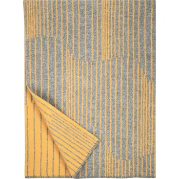 deka Lapuan Kankurit Vlněná deka Aurora 130x180, šedo-oranžová přírodně barvená / Finnsheep