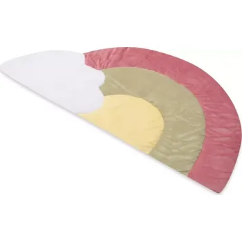 Dětská hrací deka new baby rainbow s polštářkem