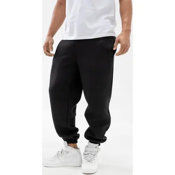 Pánské tepláky Regular BAVLNĚNÉ HLADKÉ BEZ LOGA UC ČERNÉ XL