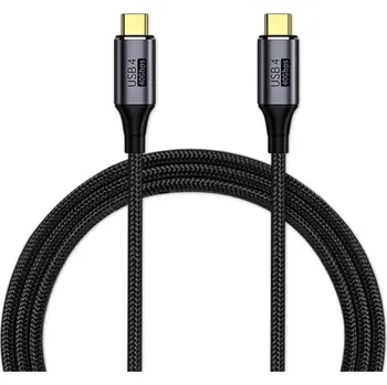Datový kabel PremiumCord USB4™ Gen 3x2 40Gbps 8K@60Hz 240W Thunderbolt 3 kabel 0,8m