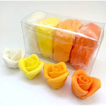 SweetArt potahovací a modelovací hmoty vanilkové bílá, žlutá a oranžová (4x100 g) ♡