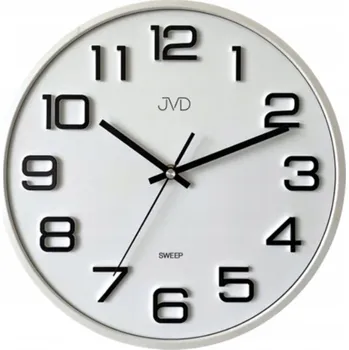 Hodiny Nástěnné hodiny JVD stříbrné 31 cm