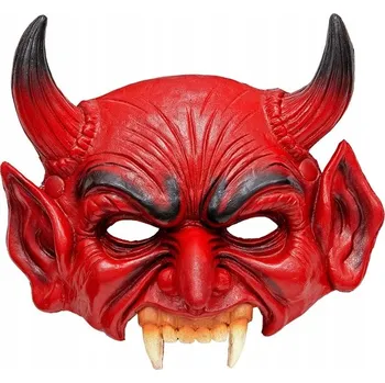 Karnevalová maska Benátská maska na oči Widmann řada 19, pěnová, ďábel, červená
