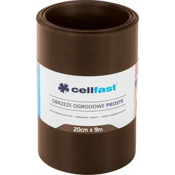 Zahradní obrubník Rovný hnědý Zahradní lem 20 cm x 9 m Cellfast 30-213H