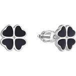 Beneto Stříbrné náušnice čtyřlístky AGUP1595S + 2 měsíce na vrácení zboží