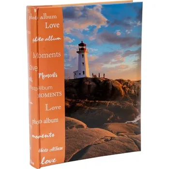 FANDY Fotoalbum na 100 fotografií 10x15 cm, 2 fotografie na stránku, Minuty 1, oranžový