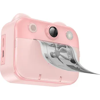 Digitální kompakt Selfie tyč Hoco Dětský fotoaparát s tiskárnou a funkcí Selfie Dv204 Pink
