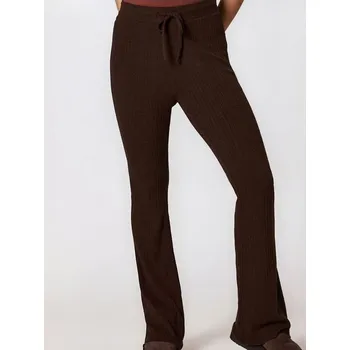 Dámské kalhoty Sinsay - Zvonové kalhoty - tmavě hnědá - 485FJ-89X - 485FJ-89X-L