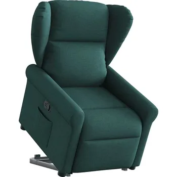 Křeslo zahrada-XL Zvedací polohovací křeslo tmavě zelené textil 3303380