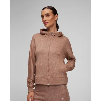 Dámská mikina Hnědá Rozepínací Dámská Mikina Deha D12054-26120
