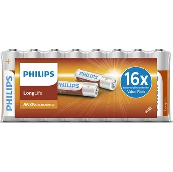 Článková baterie Zinkové baterie Philips AAA R03L16F/10 LongLife bez rtuti a kadmia, výdrž až 3 roky, pro zařízení s nízkou spotřebou