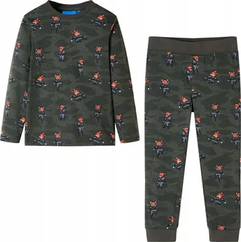 Chlapecké pyžamo Dětské pyžamo s dlouhým rukávem, ninja lišky, khaki, velikost 140 Lumarko!