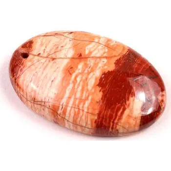 Přírodní kámen Vrtaný kabošon Australský Jaspis č.V92 (33x21x8mm)