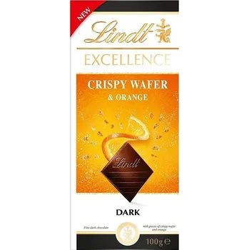 Fitness strava Lindt EXCELLENCE Crispy Wafer & Orange, 100 g