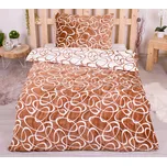 TP Povlečení mikroflanel Millenium 140x200 + 70x90 - Kristy hnědá 232366624