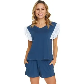 Dámské pyžamo Dámské pyžamo Doctor Nap 5362 - bavlna Tmavě modrá L