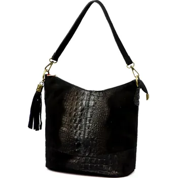 Kabelka Dámská kabelka Luka 26-027 CROCO černá