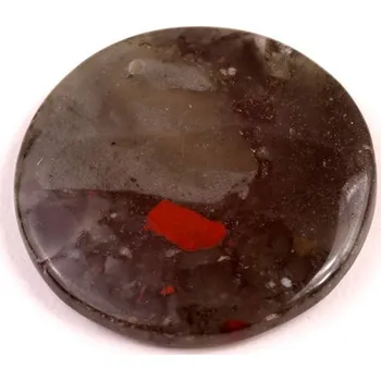 Přírodní kámen Vrtaný kabošon Krvavý Kámen č.V117 (32x5mm)
