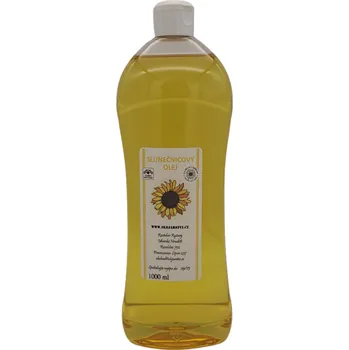Masážní přípravek Slunečnicový olej k masírování Objem: 1000 ml, Uzávěr: Pumpa, Materiál obalu: Plast PET lokální