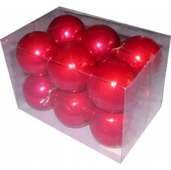 Vánoční dekorace Perlové Vánoční Baňky růžové 5cm kostky 12 Ks