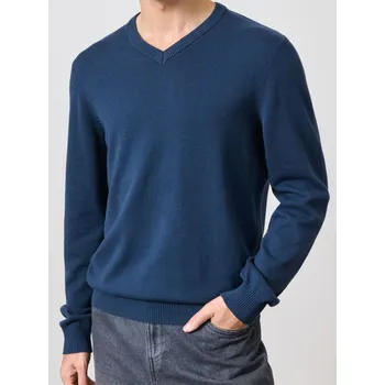 Pánský svetr Sinsay - Svetr s výstřihem do V - modrá - 775FZ-55X - 775FZ-55X-S