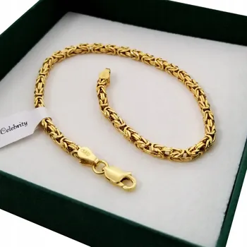 Náramek Náramek Královský Vzor STŘÍBRO 925 + Zlato 585