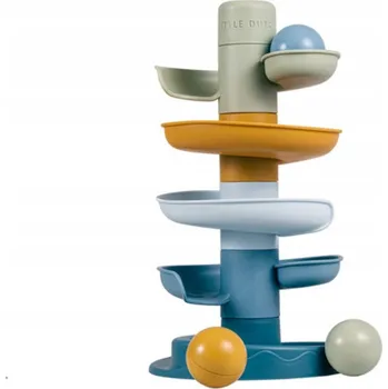 Hračka pro nejmenší Kuličková dráha Little Dutch modrá, plastová, 18x18x30 cm