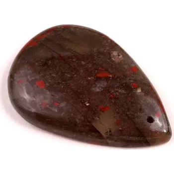 Přírodní kámen Vrtaný kabošon Krvavý Kámen č.V113 (34x23x6mm)