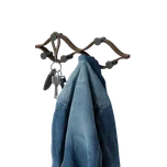 Věšák na zeď Umbra MONTAGE 6 háčků tm. hnědý