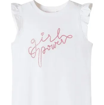 Dívčí tričko Dětské tričko s volánky, krémové (ecru), velikost 104