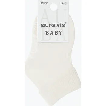 Capáčky aura.via Protiskluzové ponožky pro kojence – béžové Velikost dle EU (délka v cm): 14-17 (9-11 cm)