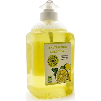 Mýdlo Olejářství Tekuté mýdlo citronové Objem: 500 ml, Uzávěr: Pumpa, Materiál obalu: Plast PET s přirozeným obsahem glycerinu