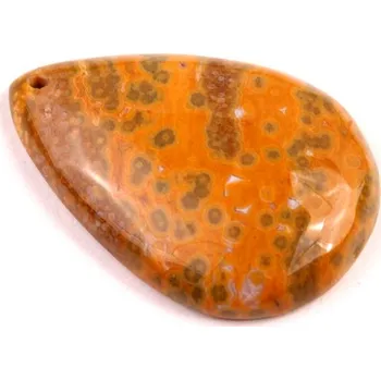 Sběratelství Vrtaný kabošon Ocean Jaspis č.V130 (37x25x7mm)