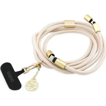 Guess Crossbody popruh 4G Charm s nabíjecím kabelem USB-C/USB-C - béžová Stylový Guess Crossbody popruh 4G Charm (GUCCUCNY4GDE) s integrovaným nabíjecím kabelem USB-C/USB-C spojujeeleganci, praktično