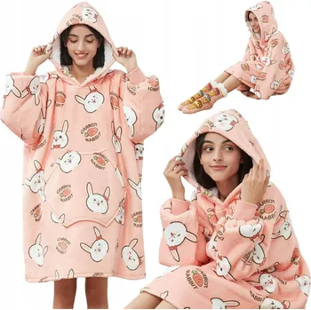 Pánská móda MIKINA DEKA MIKINA A DEKA MIKINOVÁ DEKA PÁNSKÁ OVERSIZE XXL SILNÁ KAPUCE MIKINA