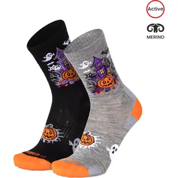 Pánské termo ponožky BESKYD HALLOWEEN merino strašidelné ponožky Moose