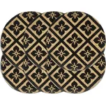 Prostírání 6 ks černé 38 cm kulaté juta IM_133869