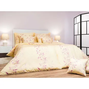 Povlečení DADKA VRACOV Povlečení flanel Mandevila pudrová na banánovém 140x200, 70x90 cm Varianta: Povlečení flanel Mandevila pudrová na banánovém 140x220, 70x90 cm, Značka: Dadka