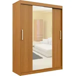 Šatní skříň posuvná 150cm CLP se zrcadlem olše 94845495