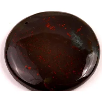 Přírodní kámen Vrtaný kabošon Krvavý Kámen č.V116 (41x7mm)