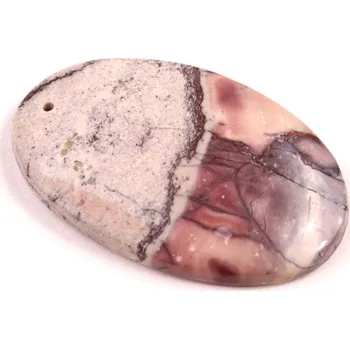 Přírodní kámen Vrtaný kabošon Lepidolite č.V148 (39x24x6mm)