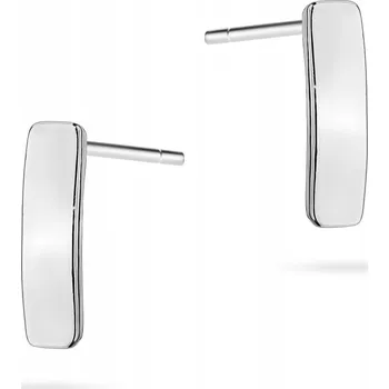 Náušnice STŘÍBRNÉ Dámské NÁUŠNICE ryzost 925 Hladké Tyčinky Čárky Puzeta